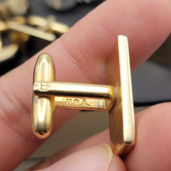 Gold Silver Tone Vintage Cufflinks Lot - Picture 11 of 16